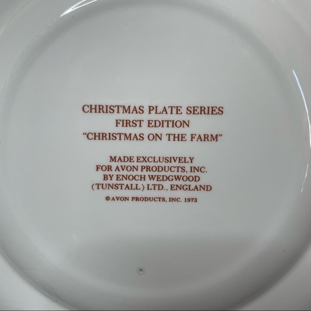 Vintage Avon Christmas Plate 1973 With Orig Box - Picture 4 of 7
